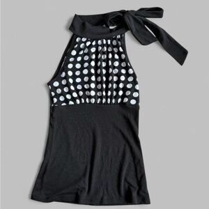 Suzy Shier Black and White Patterned Top